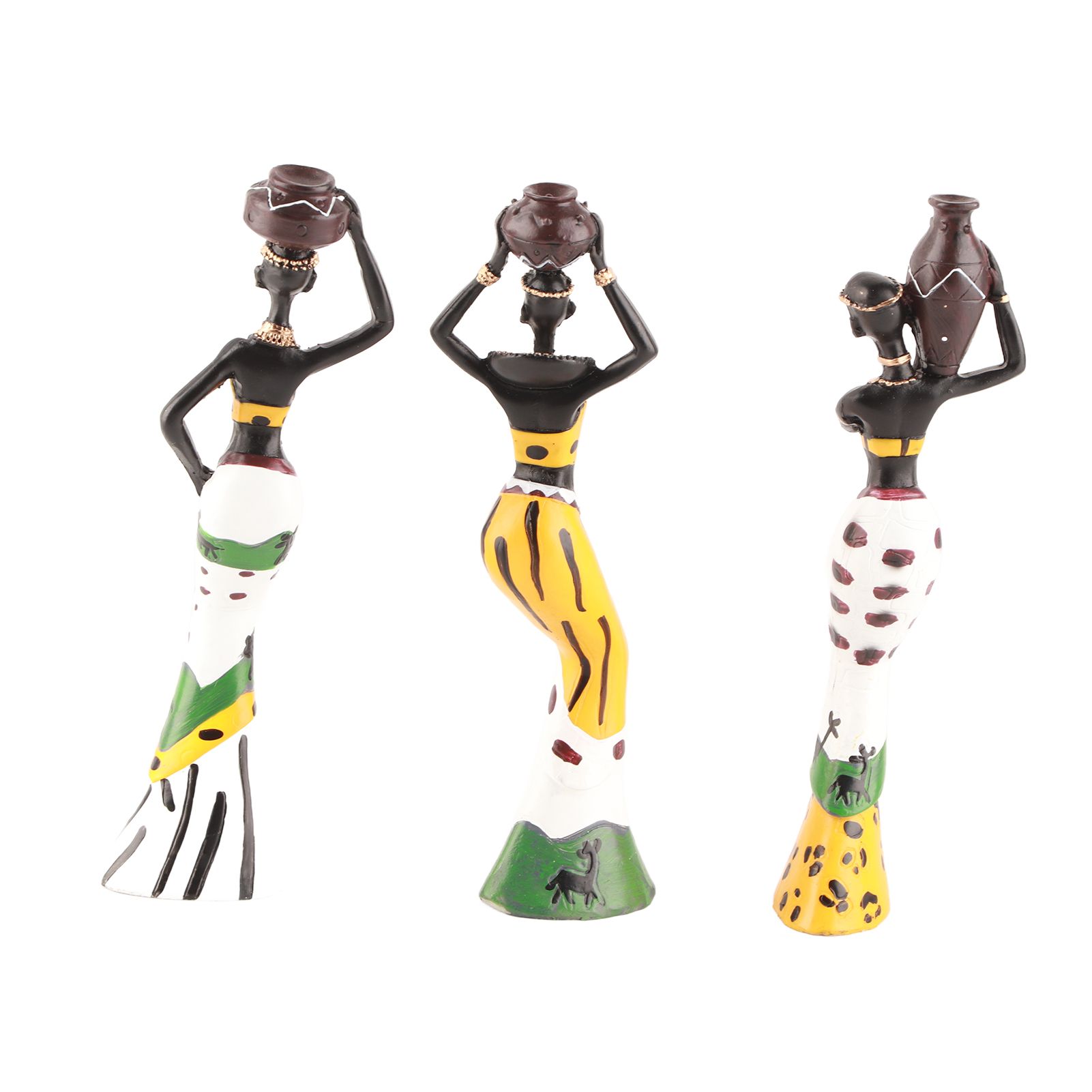 African Sculpture Women Figure Resin Statue Home Figurines Dolls Ornaments for view 4