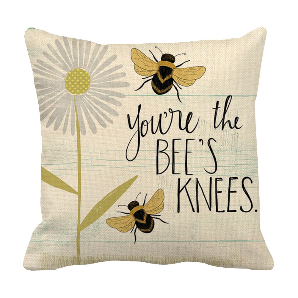 Vintage Throw Pillow Covers Bee Decorative Throw Pillow Case Cushion Cover