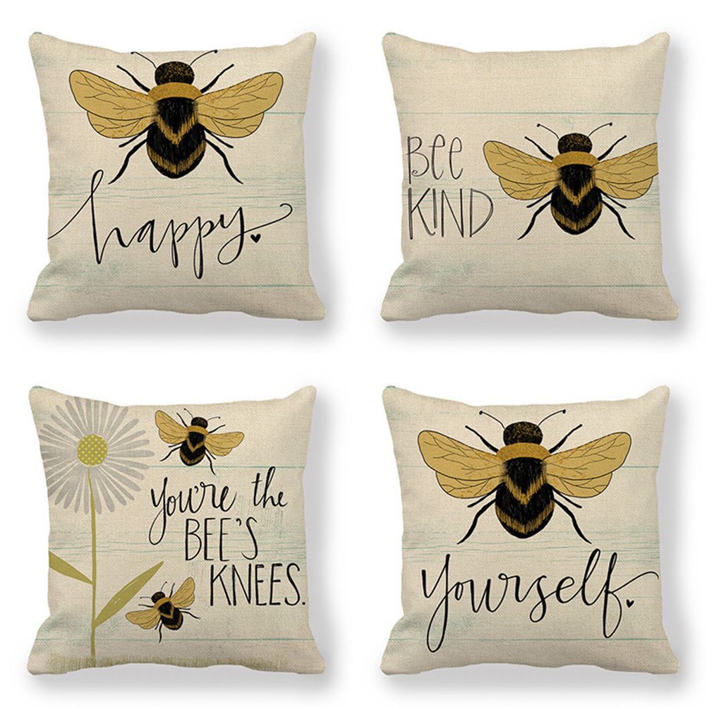 Vintage Throw Pillow Covers Bee Decorative Throw Pillow Case Cushion Cover view 4