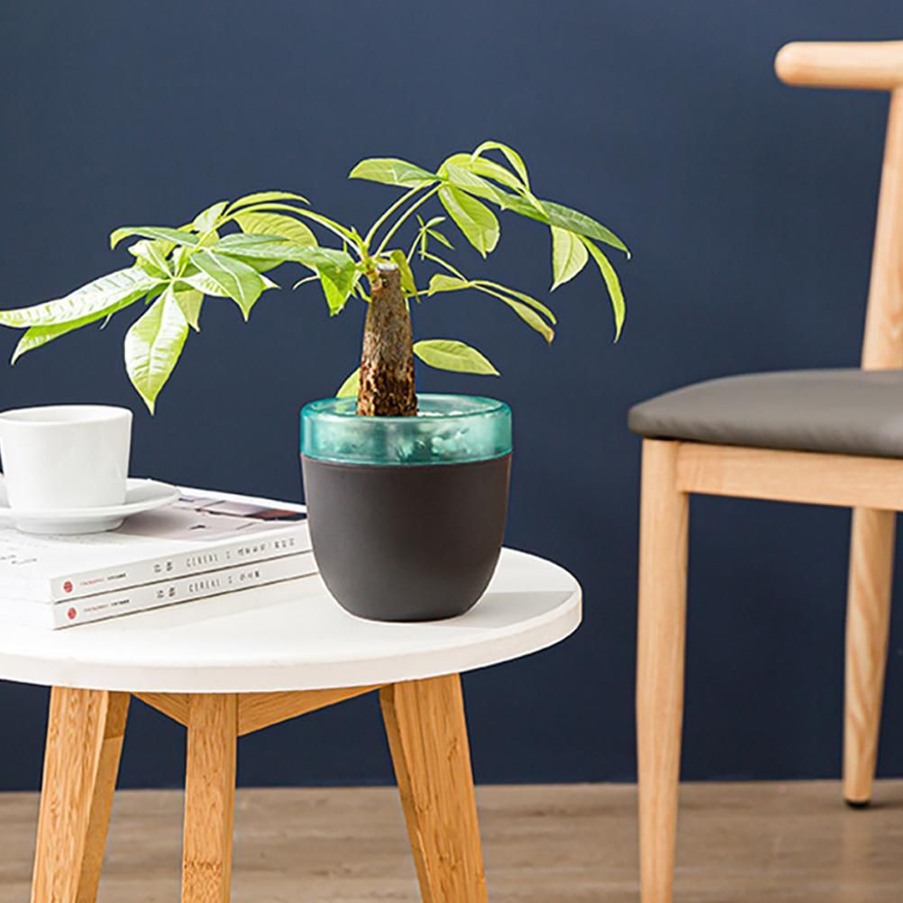 Automatic Self Watering Flower Pot Double Layer Design Planter for Office Home view 6