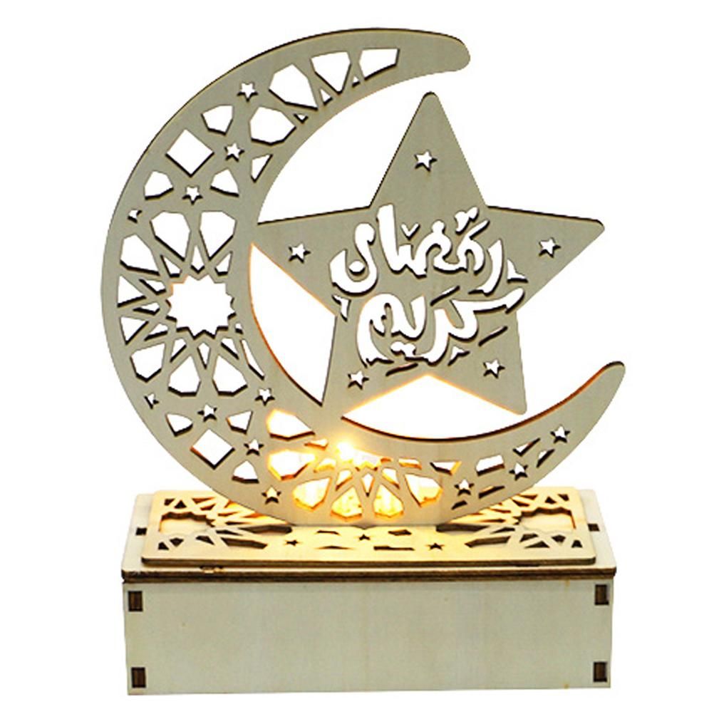 Ramadan Moon Shaped LED Light Muslim Ramadan Decoration Table Lamp for Home view 2