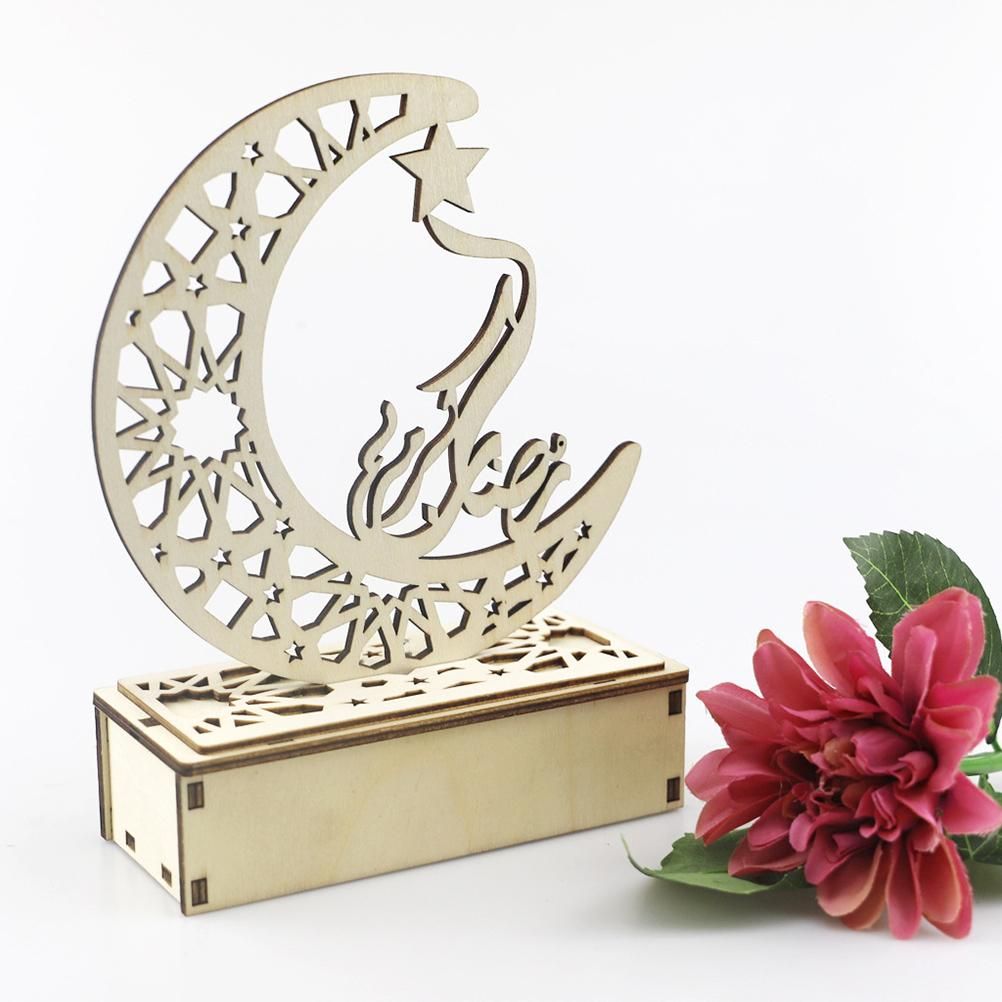 Ramadan Moon Shaped LED Light Muslim Ramadan Decoration Table Lamp for Home view 6