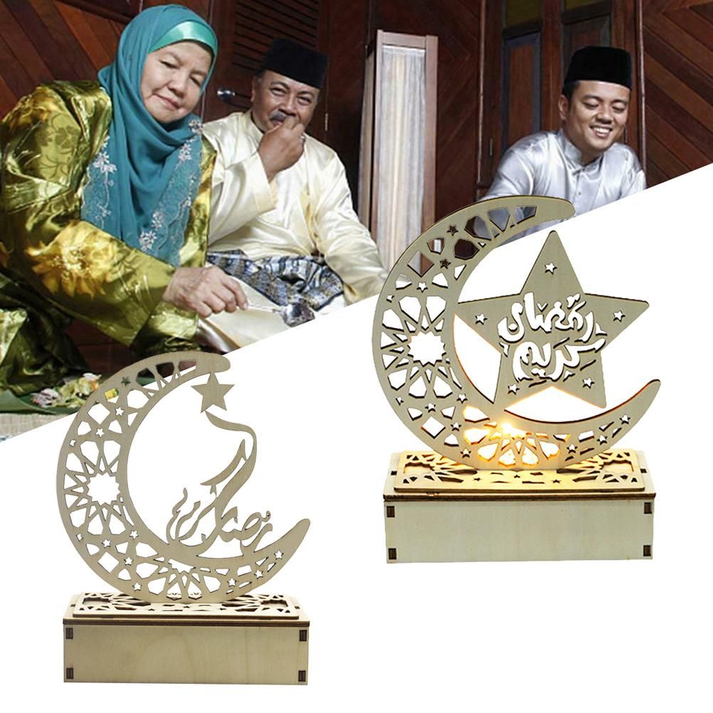 Ramadan Moon Shaped LED Light Muslim Ramadan Decoration Table Lamp for Home view 7