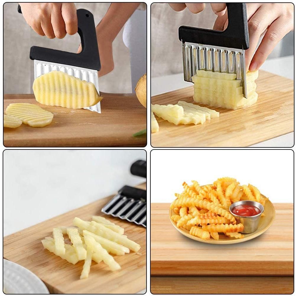 Chips Wave Cutter Stainless Steel Potato Cutter Fruit Vegetable Salad Cutter view 4