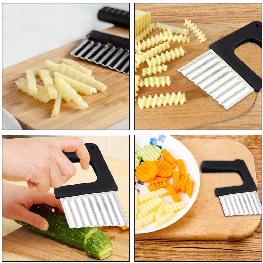 Chips Wave Cutter Stainless Steel Potato Cutter Fruit Vegetable Salad Cutter view 5