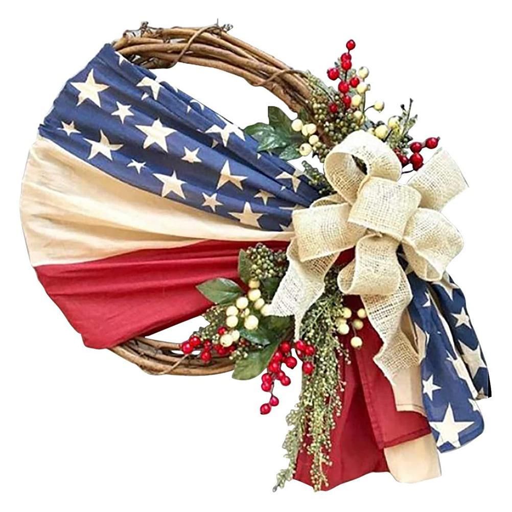 Front Door 16 in Wreaths for Independence Day Memorial Patriotic and 4th of