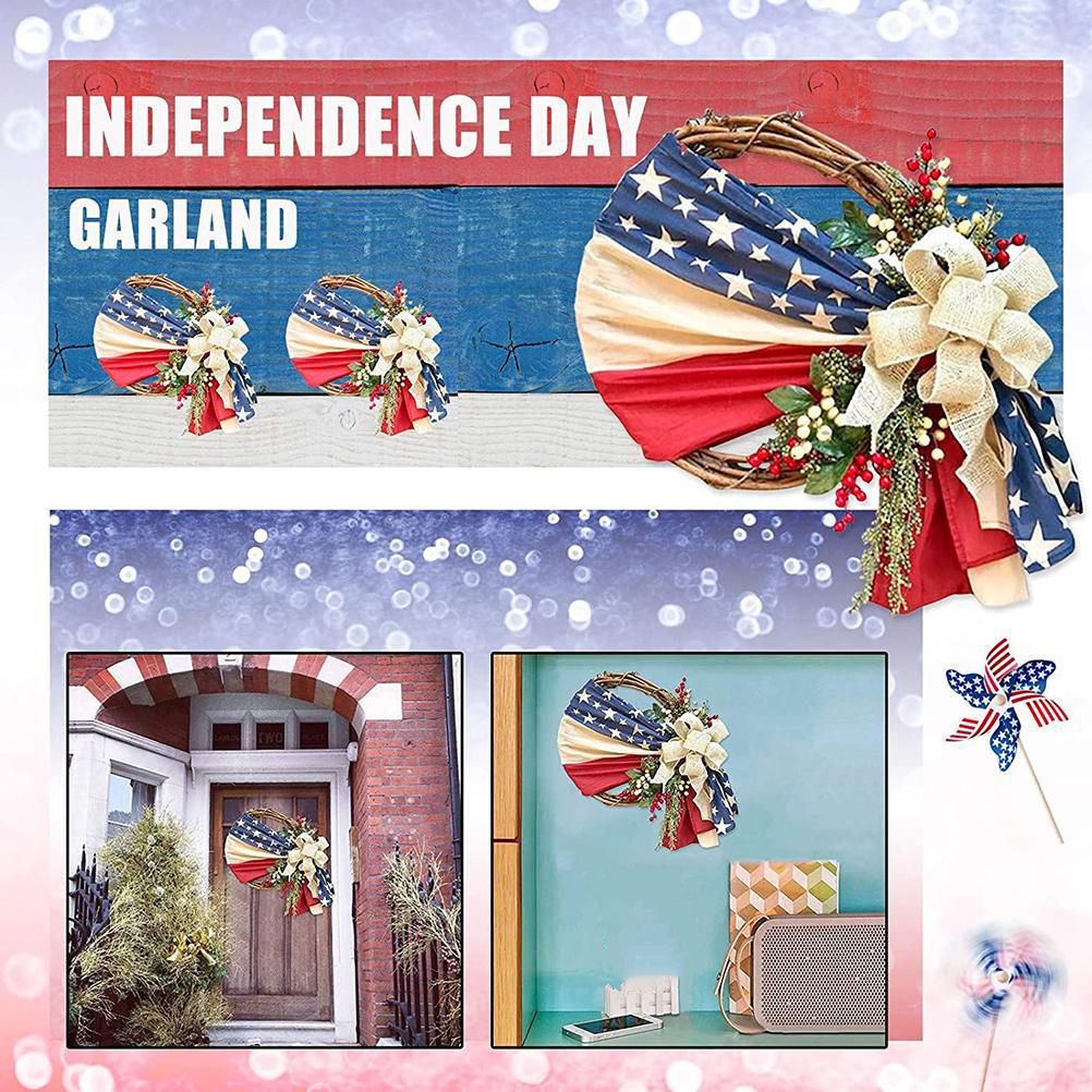 Front Door 16 in Wreaths for Independence Day Memorial Patriotic and 4th of view 3
