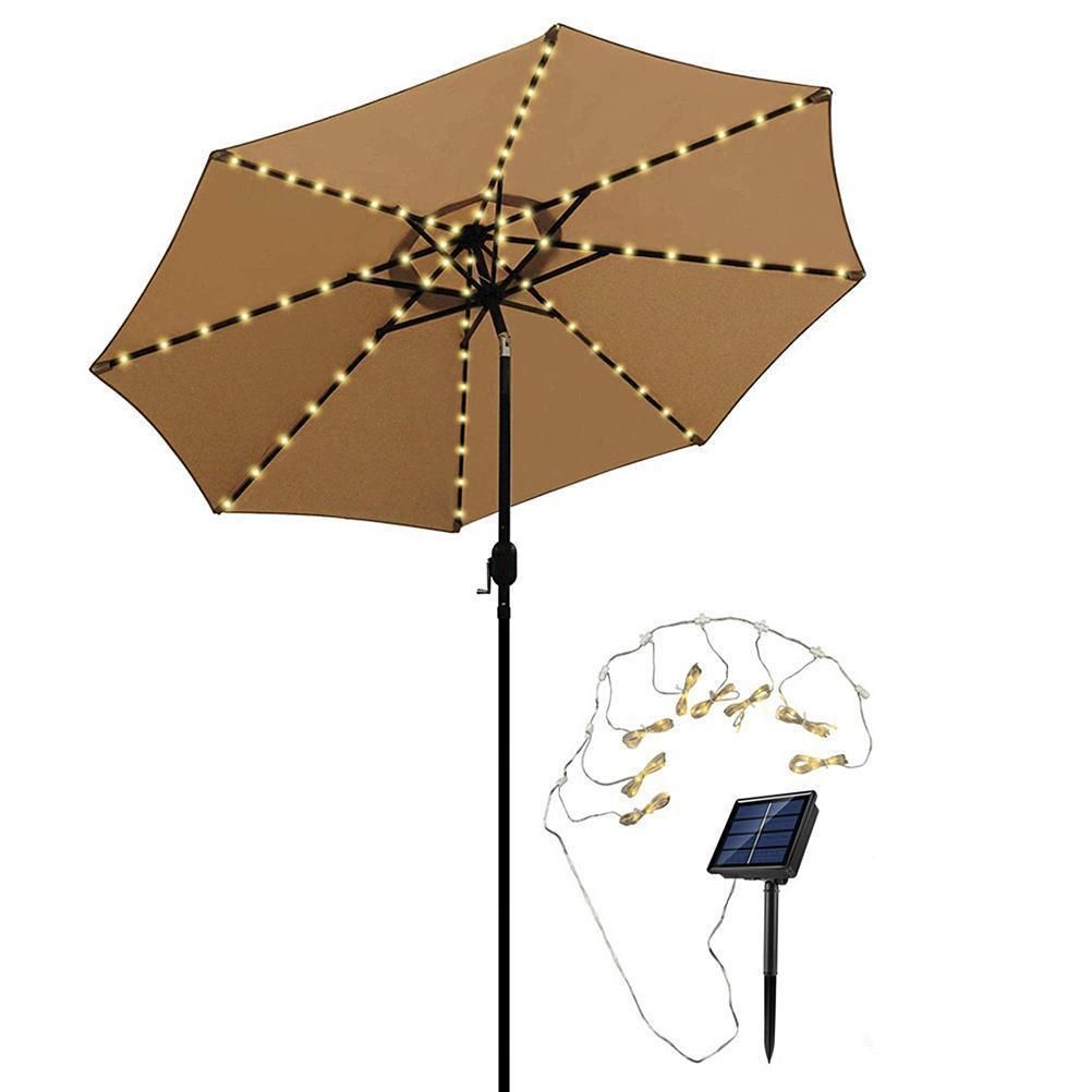 Solar Parasol Lighting with Remote Control 104 LED 8 Modes Fairy Lights