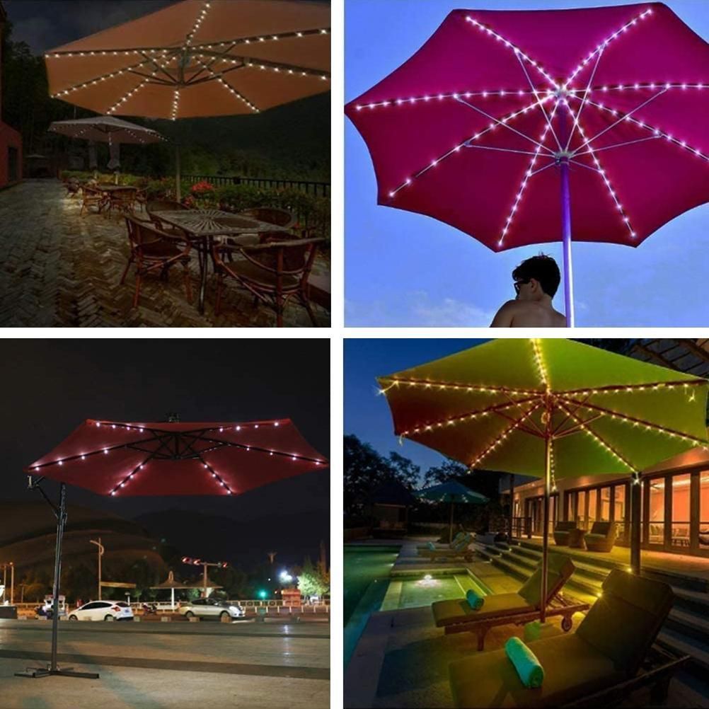 Solar Parasol Lighting with Remote Control 104 LED 8 Modes Fairy Lights view 4