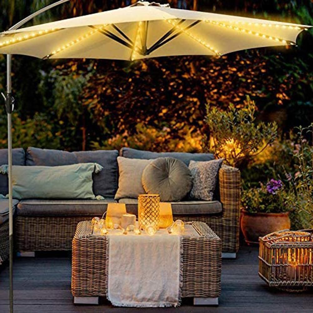 Solar Parasol Lighting with Remote Control 104 LED 8 Modes Fairy Lights view 5