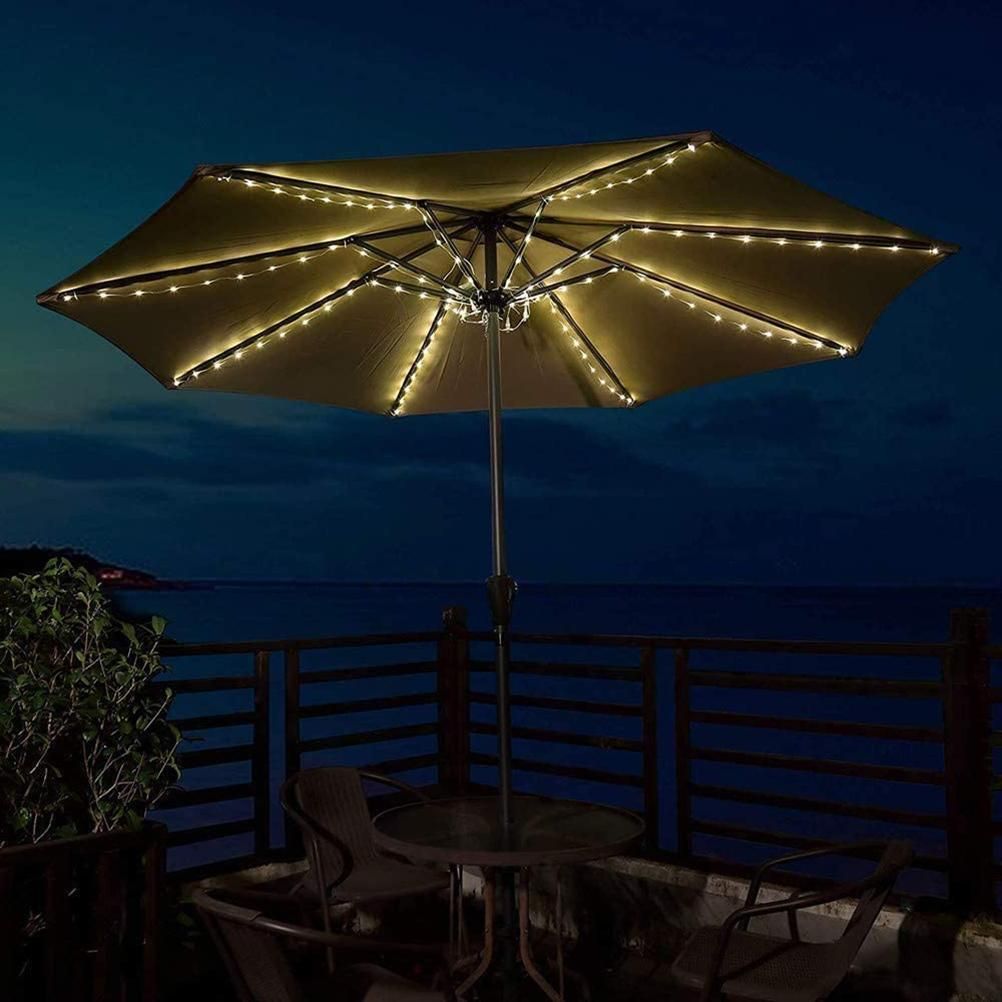 Solar Parasol Lighting with Remote Control 104 LED 8 Modes Fairy Lights view 7