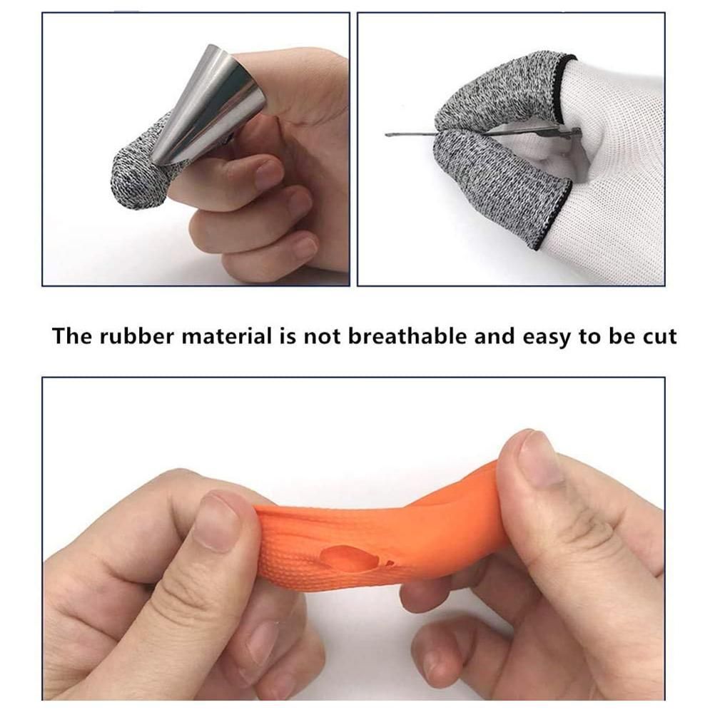 20 Pcs Finger Cots 5 Levels Of Cut Resistant Protective Sleeve Reusable Anti view 5