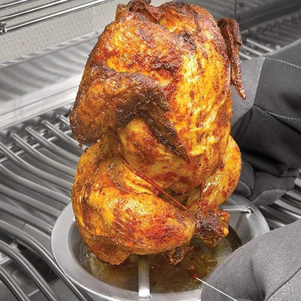Stainless Steel Vertical Skewer Brazilian Barbecue Grilling Rack Chicken view 2