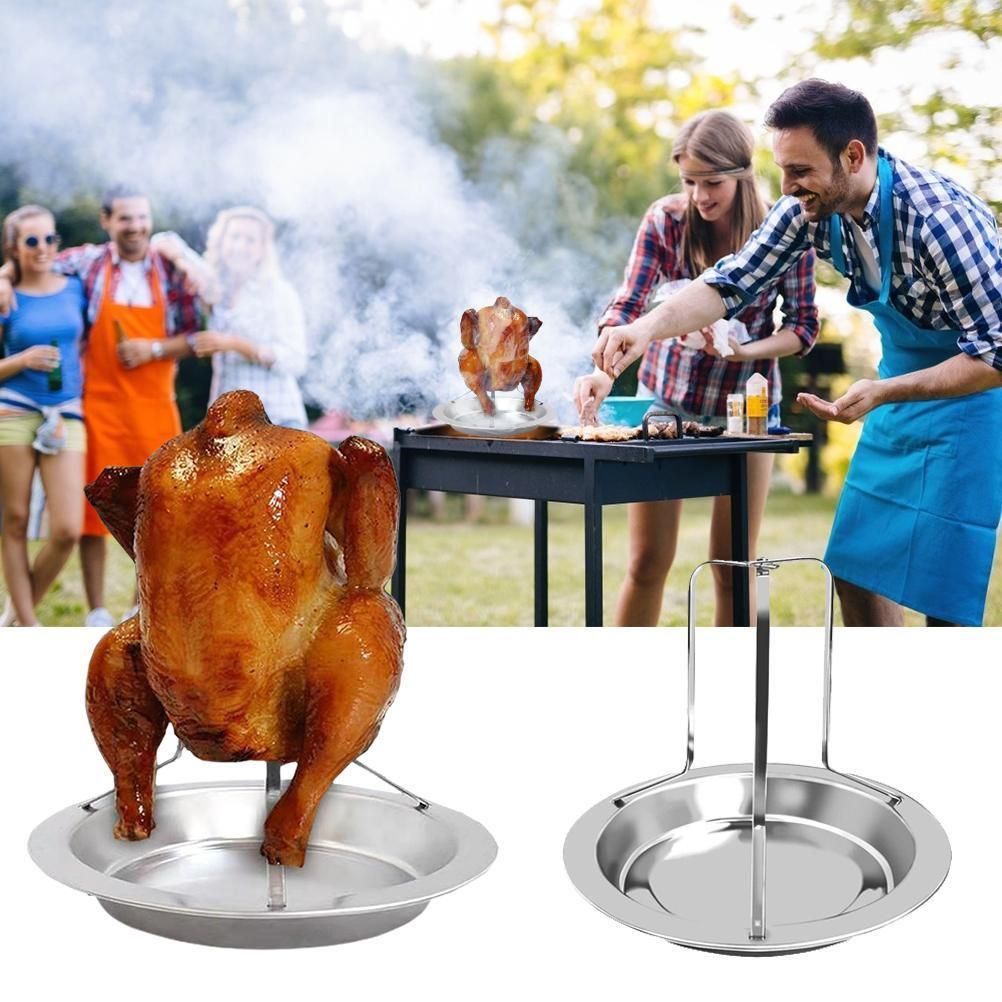 Stainless Steel Vertical Skewer Brazilian Barbecue Grilling Rack Chicken view 4