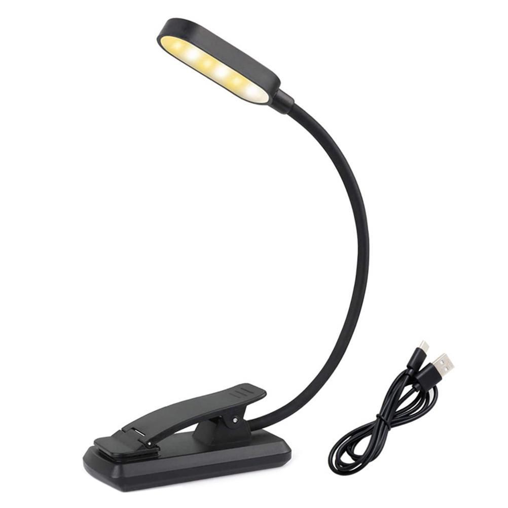 9 LEDs Clip On Book Light USB Rechargeable Reading Light with 3 Adjustable view 2