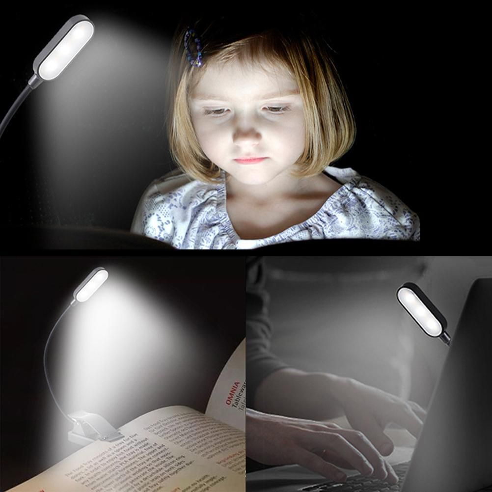 9 LEDs Clip On Book Light USB Rechargeable Reading Light with 3 Adjustable view 4