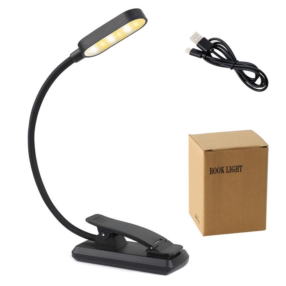 9 LEDs Clip On Book Light USB Rechargeable Reading Light with 3 Adjustable view 11