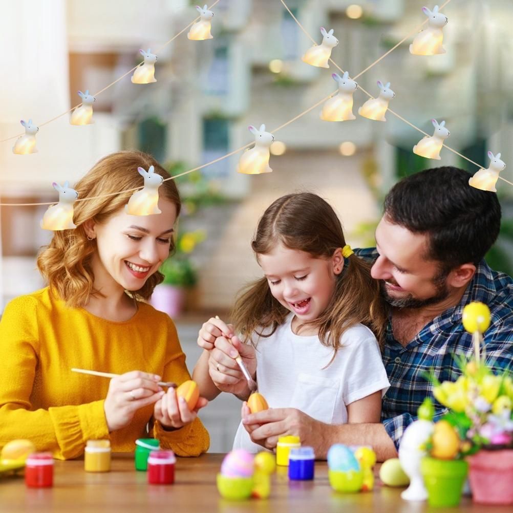 1.5m Easter Rabbit String Light 10 LED Lamp Easter Bunny Decorative Light view 11