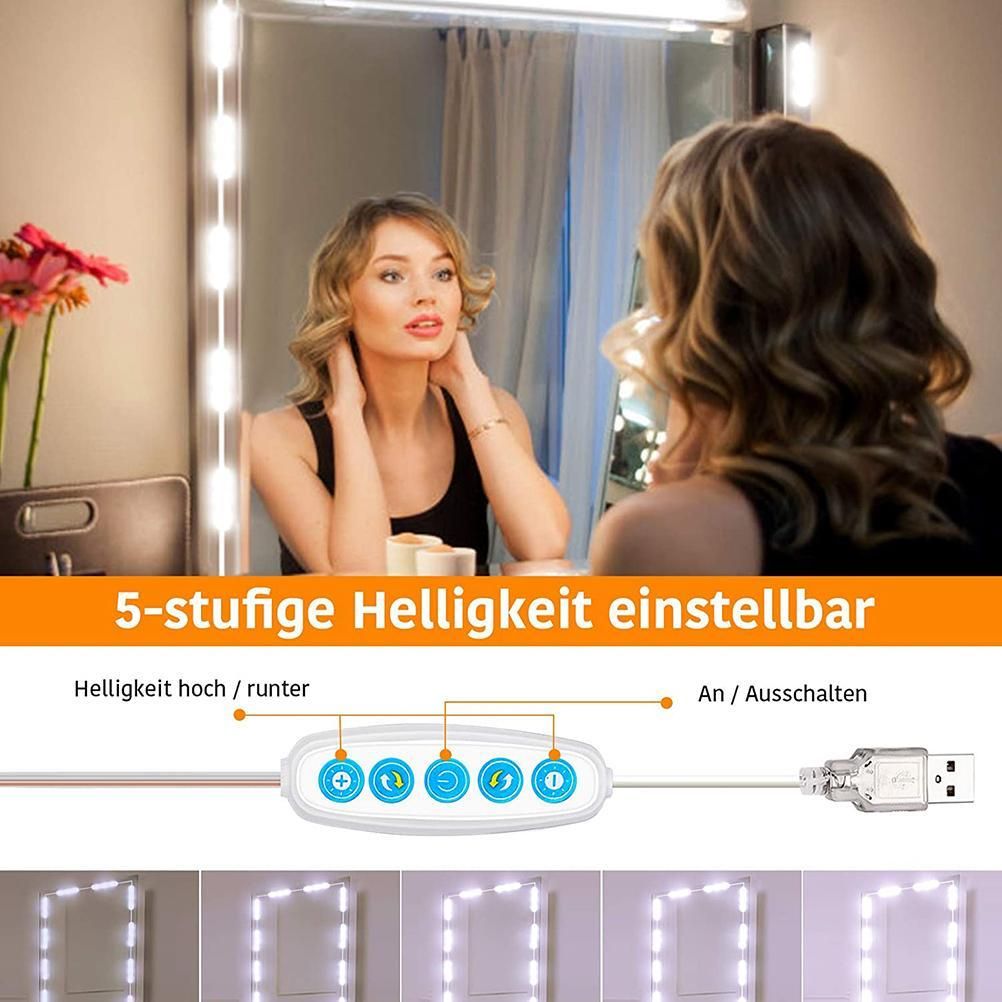 LED Mirror Light Dimmable Mirror Lighting with 45 Leds DIY Make Up Light for view 3
