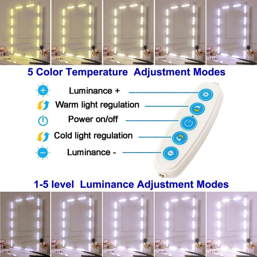 LED Mirror Light Dimmable Mirror Lighting with 45 Leds DIY Make Up Light for view 8