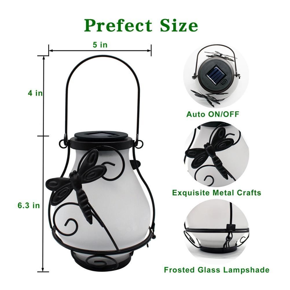 Solar Flame Lantern Lights Flickering Flames Outdoor Solar Lights Hanging view 2