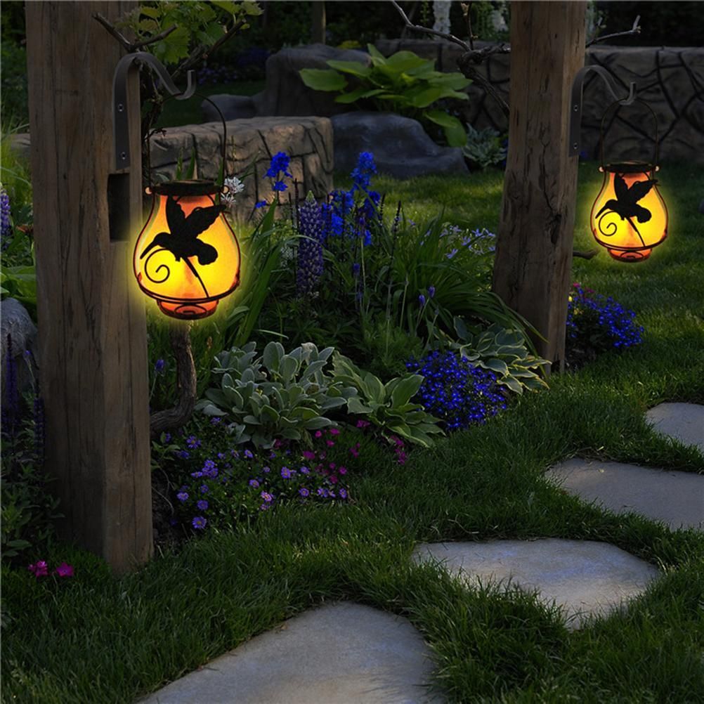 Solar Flame Lantern Lights Flickering Flames Outdoor Solar Lights Hanging view 7