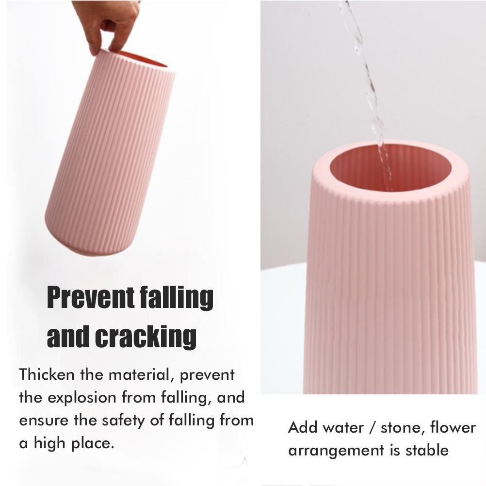 Plastic Flower Vase Modern Decorative Flower Vase for Home Living Room Table Decor view 3