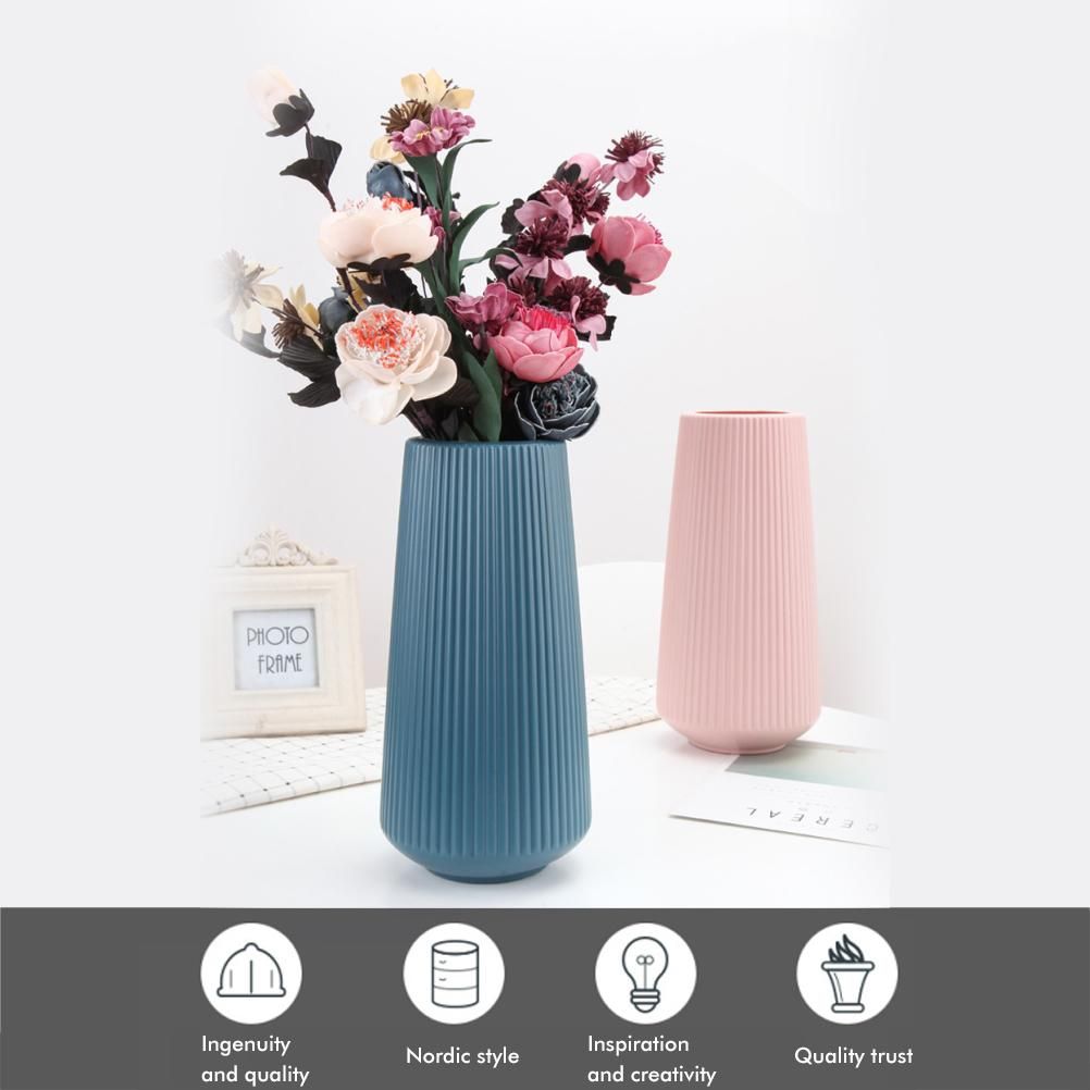 Plastic Flower Vase Modern Decorative Flower Vase for Home Living Room Table Decor view 3