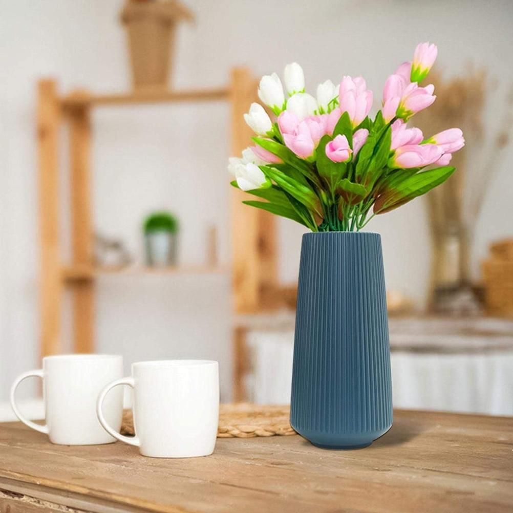 Plastic Flower Vase Modern Decorative Flower Vase for Home Living Room Table Decor view 8