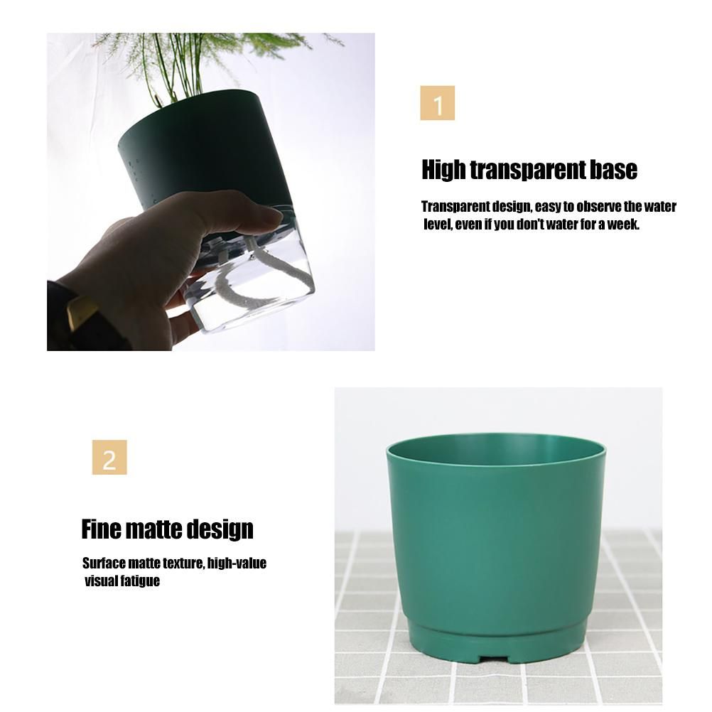 Automatic Self Watering Flower Pot Double Layer Design Water Storage Planter view 6