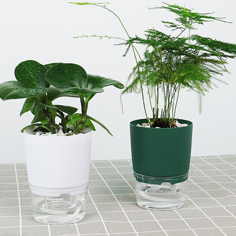 Automatic Self Watering Flower Pot Double Layer Design Water Storage Planter view 10