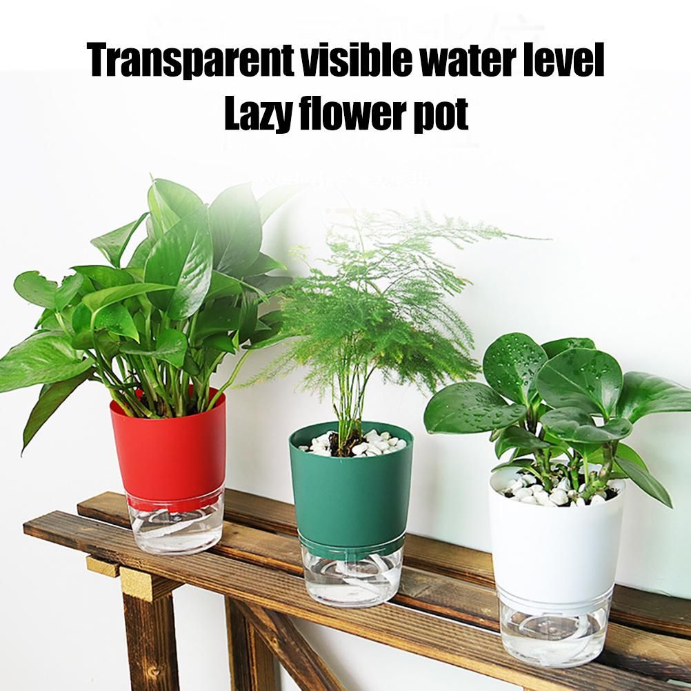 Automatic Self Watering Flower Pot Double Layer Design Water Storage Planter view 11