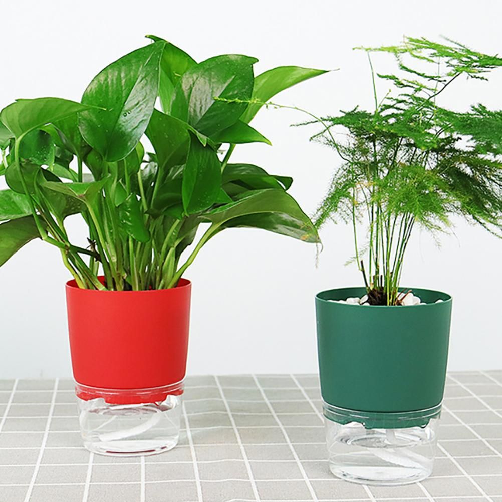 Automatic Self Watering Flower Pot Double Layer Design Water Storage Planter view 12