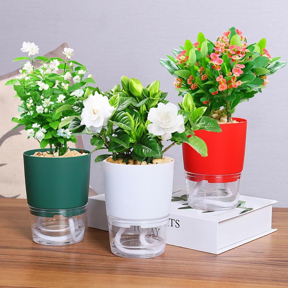 Automatic Self Watering Flower Pot Double Layer Design Water Storage Planter view 15