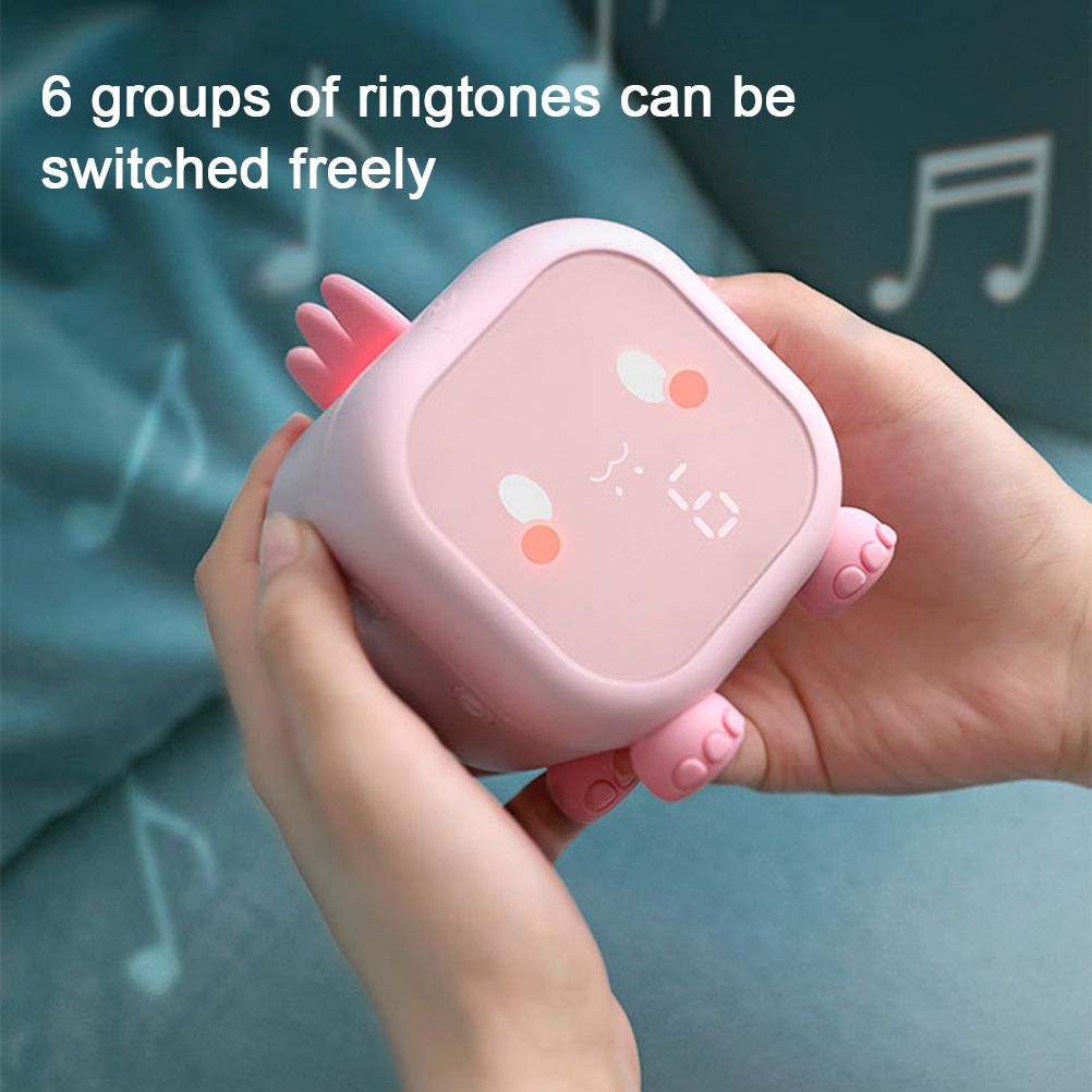 Kids Alarm Clock Cute Dinosaur Digital Alarm Clock for Kids Bedside Clock view 11