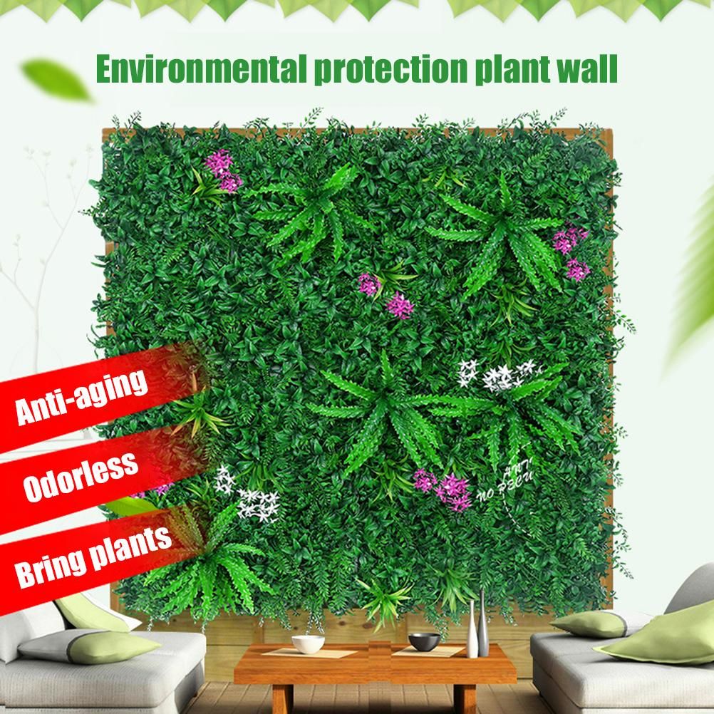 Artificial Green Plant Simulation Green Grass Home Wall Decoration Hotels view 3