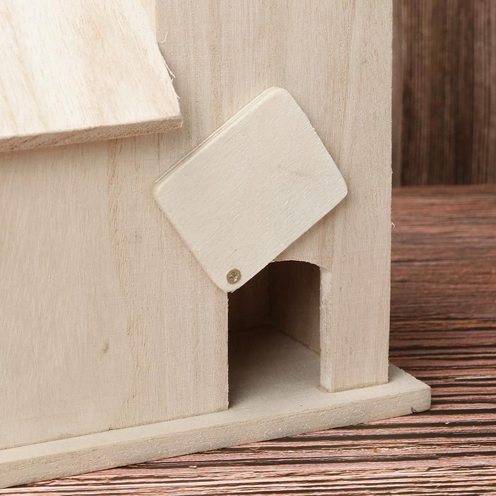 Wooden Bird House Fence Birdhouse Hanging Decoration Practical Bird Nest view 7