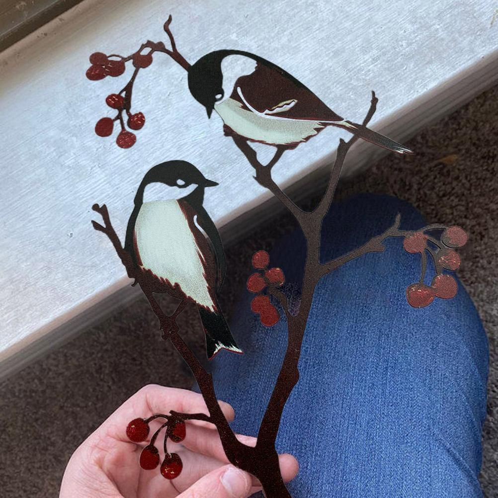 Metal Bird Ornaments Bird Silhouette Garden Art for Home Garden Yard Decoration view 4