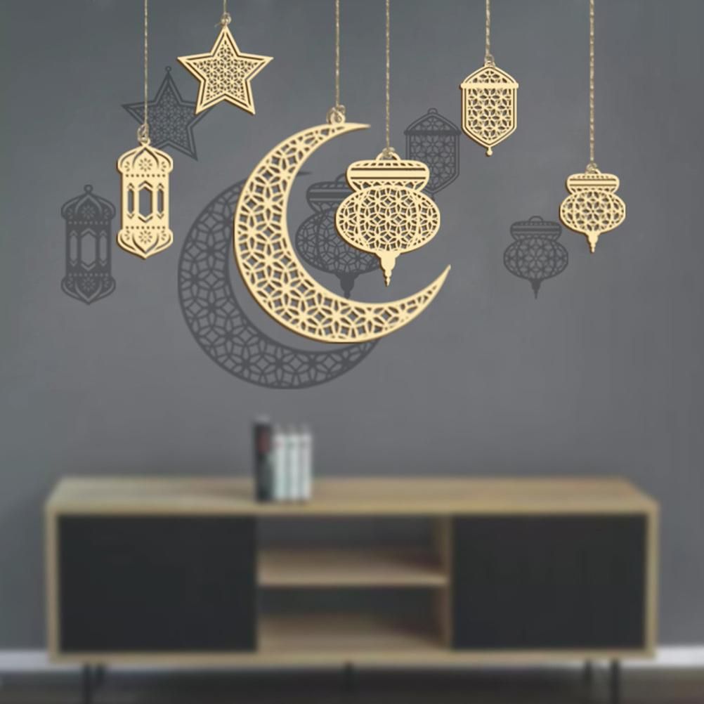 Eid Mubarak Pendant Eid Mubarak Festival Party Decor Supplies Nontoxic Home