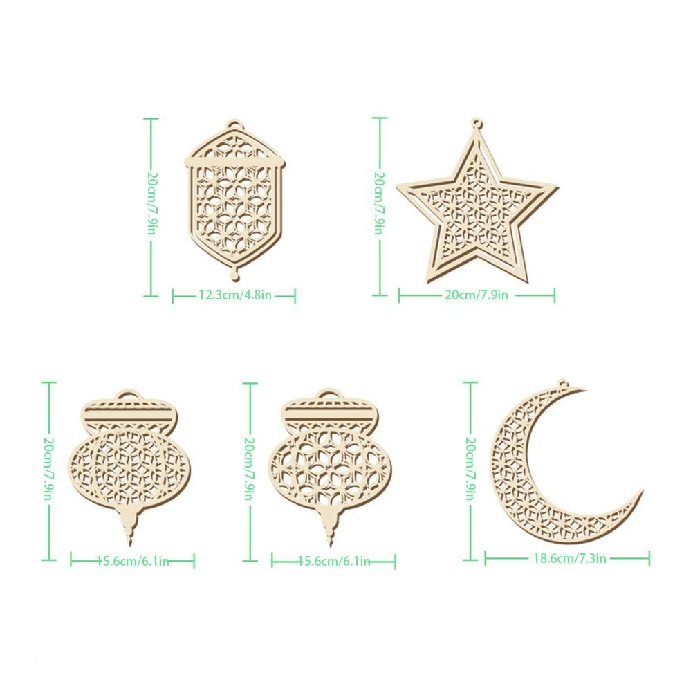 Eid Mubarak Pendant Eid Mubarak Festival Party Decor Supplies Nontoxic Home view 3