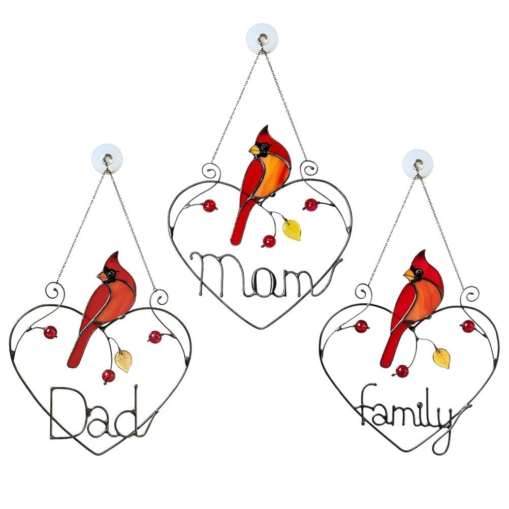 Stained Window Panel Hanging Bird Ornaments Window Suncatcher for Home Decoration view 7