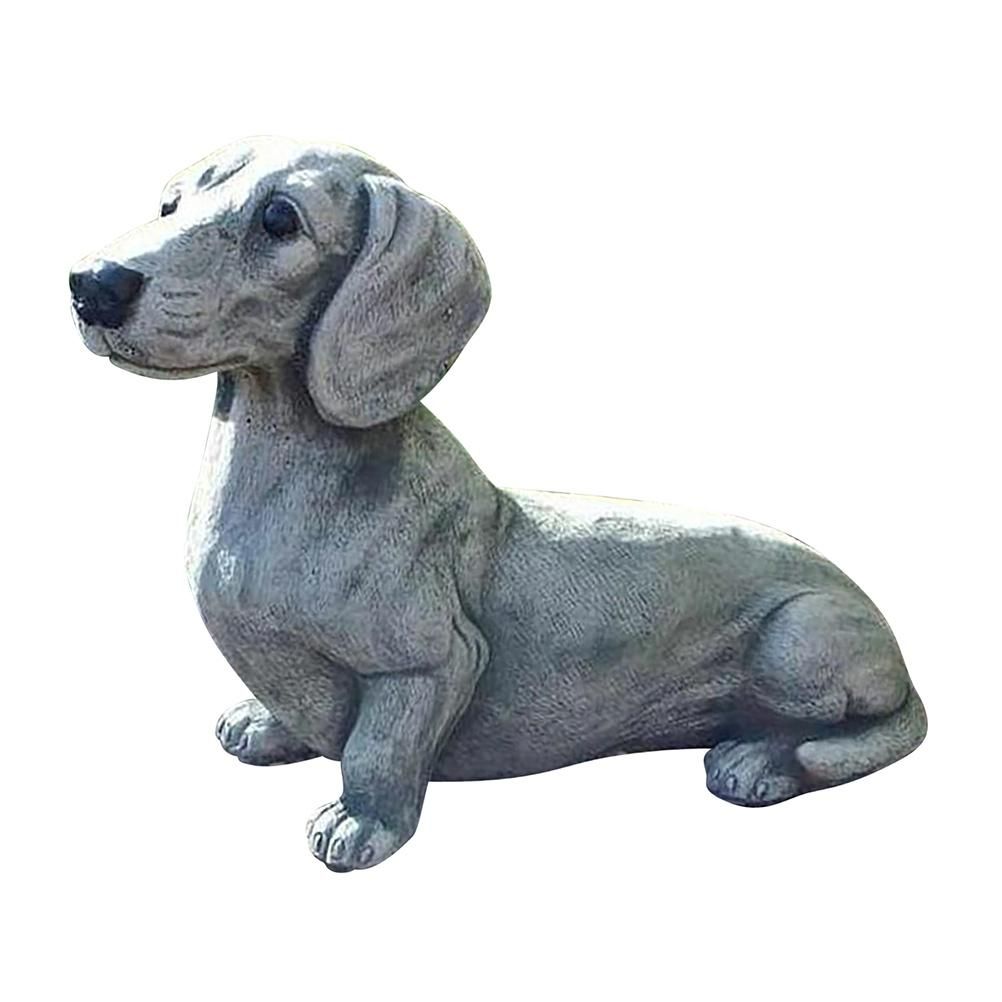 Garden Dog Statue Ornament Realistic Resin Animal Sculpture for Outdoor — image 1