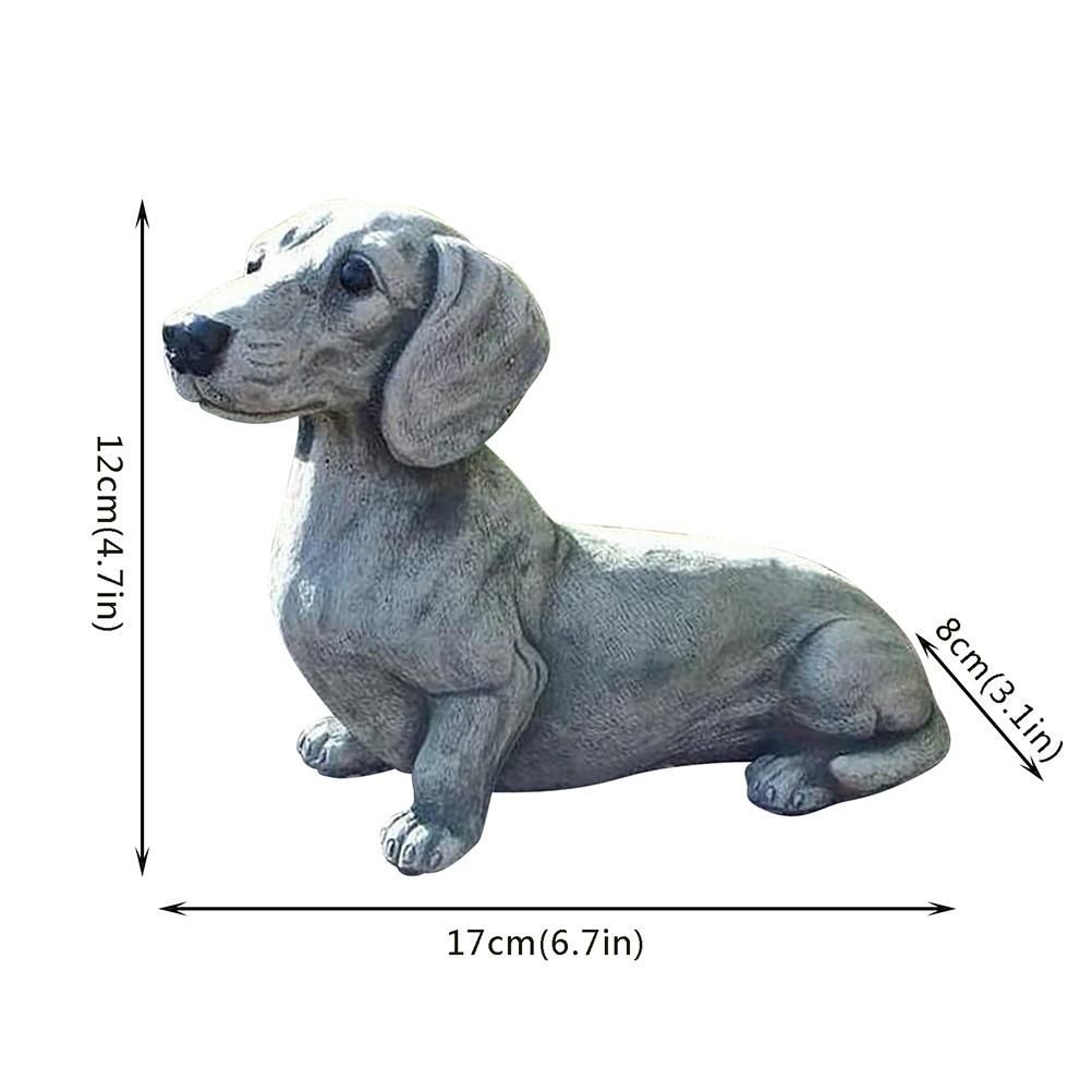 Garden Dog Statue Ornament Realistic Resin Animal Sculpture for Outdoor view 3