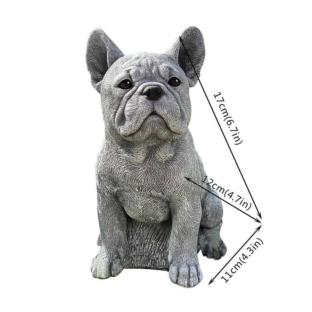 Garden Dog Statue Ornament Realistic Resin Animal Sculpture for Outdoor view 3