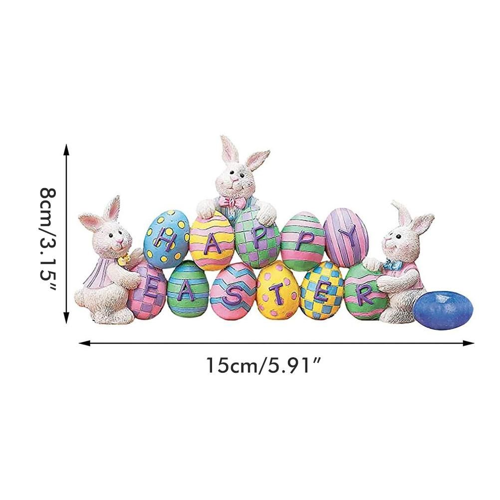 Easter Spring Bunny Decoration Tabletop Easter Decorations Cute Craft Easter view 2