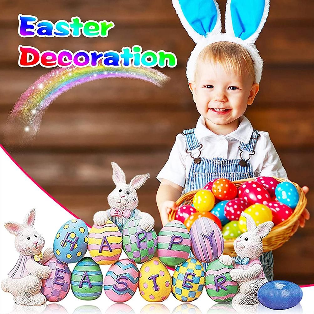 Easter Spring Bunny Decoration Tabletop Easter Decorations Cute Craft Easter view 3