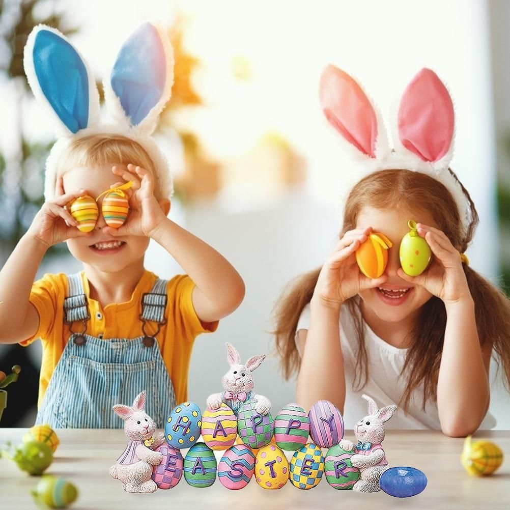 Easter Spring Bunny Decoration Tabletop Easter Decorations Cute Craft Easter view 6