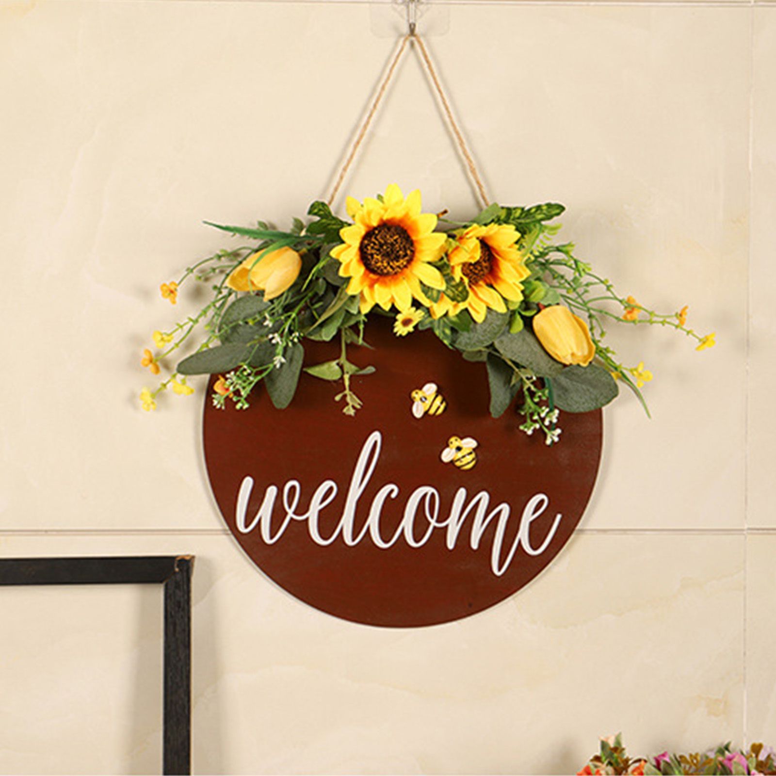 Welcome Sign Multifunctional Delicate Stylish Handcrafted Welcome Wreath view 7