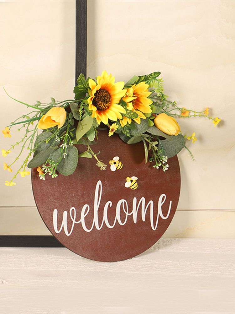 Welcome Sign Multifunctional Delicate Stylish Handcrafted Welcome Wreath view 8