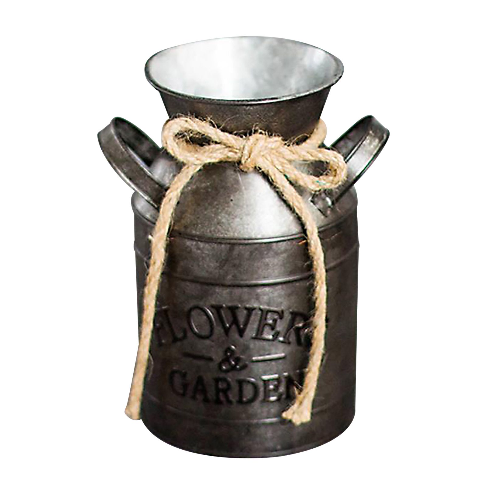 Metal Flower Pot Retro Pattern Sturdy Metal Light Durable Tall Flower Vase for — image 1